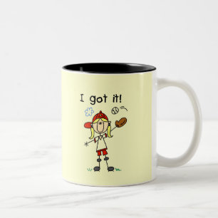Mädchen Baseball Ich Habe Es T-Shirts und Geschenk Zweifarbige Tasse