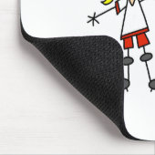 Mädchen Baseball Ich habs Mousepad (Ecke)