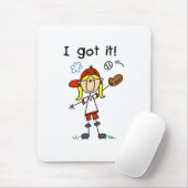 Mädchen Baseball Ich habs Mousepad (Mit Mouse)