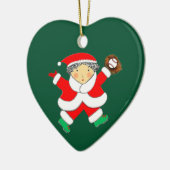 Mädchen Baseball Keramik Ornament (Links)