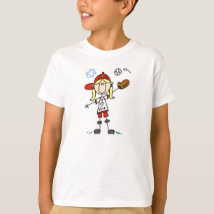 Mädchen-Baseball-Spieler-anziehendes Shirt