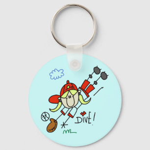 Mädchen Baseball T-Shirts und Geschenke Schlüsselanhänger