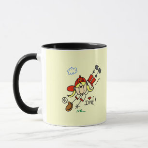 Mädchen Baseball T-Shirts und Geschenke Tasse