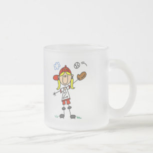 Mädchen Baseballspieler T-Shirts und Geschenke Mattglastasse