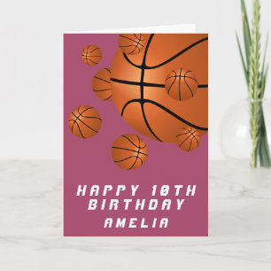 Mädchen Basketball Bälle Alles Gute zum Geburtstag Karte
