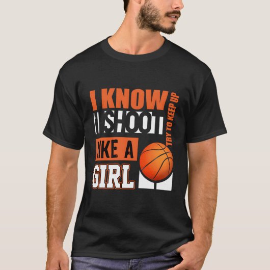 Mädchen Basketball Geschenke für Teens spielen wie T-Shirt (Vorderseite)