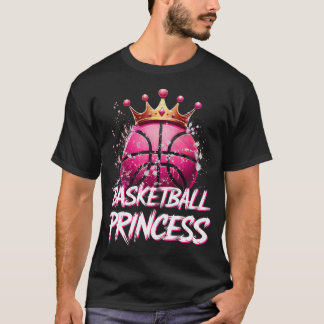 Mädchen Basketball Prinzessin Pinker Basketball T-Shirt