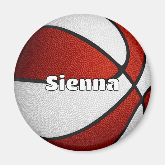 Mädchen Basketball Rote Mannschaft Farben Magnet (Vorne)