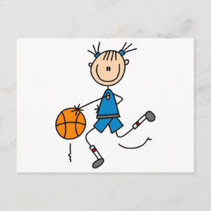 Mädchen Basketballspielerin T-Shirts und Geschenke Postkarte