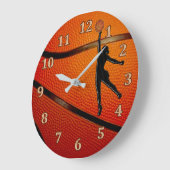 Mädchen Basketballuhr, Mädchen Basketball Schlafzi Große Wanduhr (Winkel)