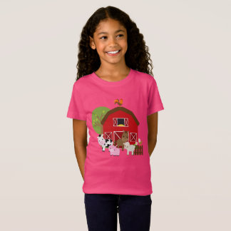 Mädchen-Bauernhofbarnyard-T - Shirt