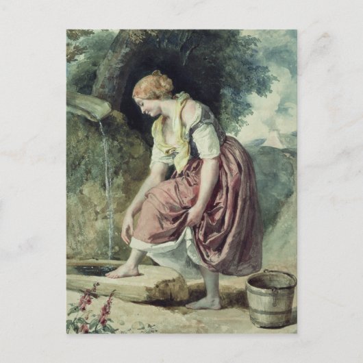 Mädchen bei einer Verabredung Postkarte (Vorderseite)