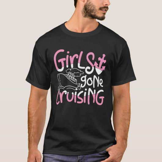 Mädchen beim Cruising Spaß Bootsparty T-Shirt (Vorderseite)
