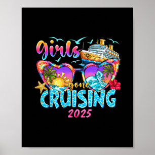 Mädchen beim Kreuzfahrturlaub 2025 Spaßreise Poster