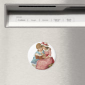 Mädchen beim Lesen Magnet (In Situ (Geschirrspüler))