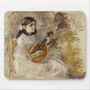 Mädchen beim Mandolinenspiel Mousepad