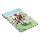 Mädchen beim Reiten Notizblock (Rechte Seite)