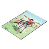 Mädchen beim Reiten Notizblock (Linke Seite)