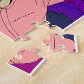 Mädchen beim Schneetubing Puzzle (Seite)