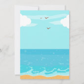 Mädchen beobachten das Meer Einladung (Rückseite)