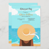 Mädchen beobachten das Meer Einladung (Vorne/Hinten)