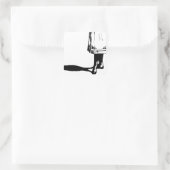 Mädchen besser quadratischer aufkleber (Tasche)