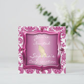 MÄDCHEN-BESTÄTIGUNGS-ELEGANTE EINLADUNGEN (Stehend Vorderseite)