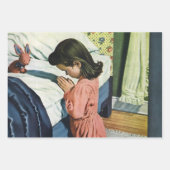 Mädchen beten zu Bedtime, das Fürstengebet Geschenkpapier Set (Vorderseite 2)