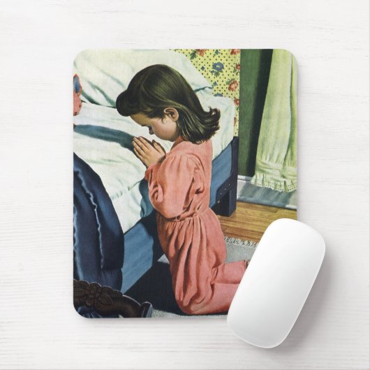 Mädchen beten zu Bedtime, das Fürstengebet Mousepad (Mit Mouse)