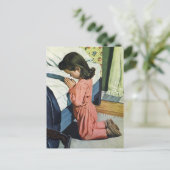 Mädchen beten zu Bedtime, das Fürstengebet Postkarte (Stehend Vorderseite)