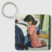 Mädchen beten zu Bedtime, das Fürstengebet Schlüsselanhänger (Vorderseite)