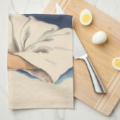 Mädchen beten zu Jesus Christus, Gebete in der Bed Geschirrtuch (Viertel Falte)