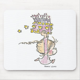 Mädchen-Betrieb des Geburtstags-BD-001 Mousepad