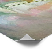 Mädchen bewundert eine Blume in ihren Händen Poster (Ecke)