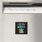 Mädchen Bigfoot-Gläubiger Tie-Dye Sasquatch-Krypti Magnet (In Situ (Geschirrspüler))