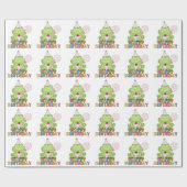 Mädchen Birthday Frosch mit Ballons Packpapier (Flach)