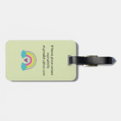Mädchen Blassgrüner Regenbogen Gepäckanhänger (Rückseite horizontal)
