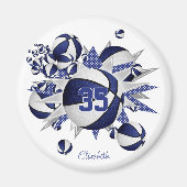 Mädchen blaue Basketballstars kaufen 1 oder kaufen Magnet (Vorne)