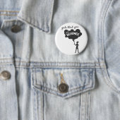 Mädchen blind Sie mit Wissenschaft Button (Beispiel)