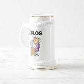 Mädchen-Bloggerin Bierglas (Vorderseite Links)