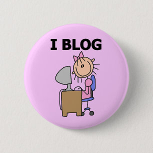 Mädchen-Bloggerin Button