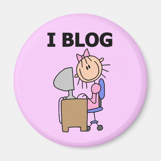 Mädchen-Bloggerin Magnet (Vorne)