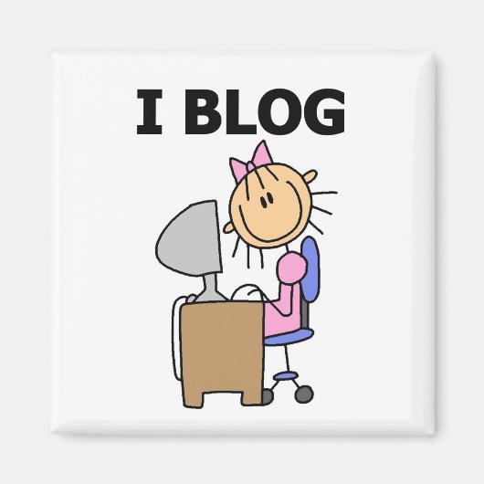 Mädchen-Bloggerin Magnet (Vorne)