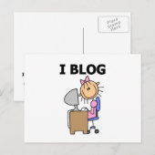 Mädchen-Bloggerin Postkarte (Vorne/Hinten)