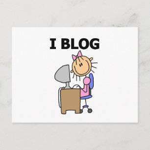 Mädchen-Bloggerin Postkarte
