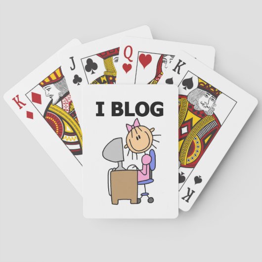 Mädchen-Bloggerin Spielkarten (Rückseite)