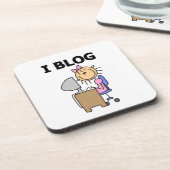 Mädchen-Bloggerin Untersetzer (Linke Seite)