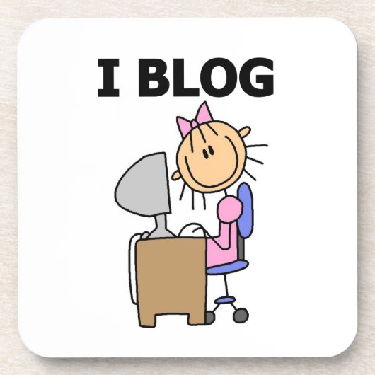 Mädchen-Bloggerin Untersetzer (Vorderseite)