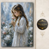 Mädchen, Blumen & Freunde Decoupage-Kollektion Geschenkpapier Set