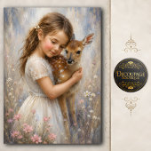Mädchen, Blumen & Freunde Decoupage-Kollektion Geschenkpapier Set